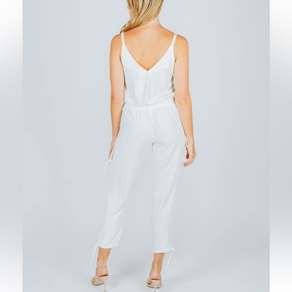 Amanda Uprichard Josietta Sleeveless Jumpsuit in Ivory.Size M - Picture 2 of 16